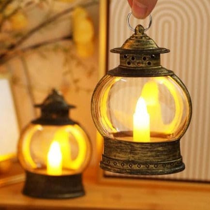 Electronic Candle Lamp, Lantern Garden Decorative Light, Smokeless Portable Hanging Lantern, Electronic Candle Craft Horse Light, Wind Light Candle