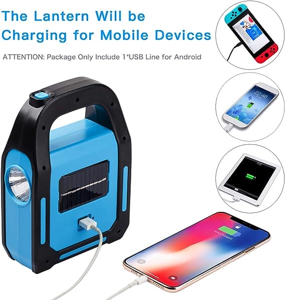 3 In 1 Solar Lantern, USB Rechargeable Hand Lamp, Handheld Work Light Flashlight, Multifunctional Waterproof Emergency Handheld Lamp, 3 Light Spotlight