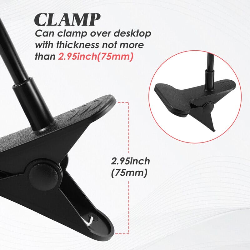 Goose Neck Flexible Phone Holder, Universal Lazy Mobile Phone Stand, Long Arm Cell Phone Holder, Car Mobile Clip Holder Stand, Multifunction Universal Long Arm Bracket, Portable Foldable Metal Lazy Stand Clamp