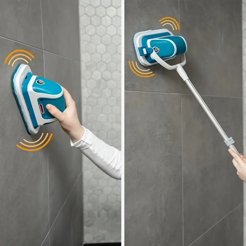 Multifunctional Cleaning Scrubber, 2 in 1 Vibrating Hand Washer And Floor Mop, Cordless Wiper for Easy Scrubbing and Polishing, Ingenious Cordless Scrubber With Vibration Power, Battery Mop for Effortless Moping