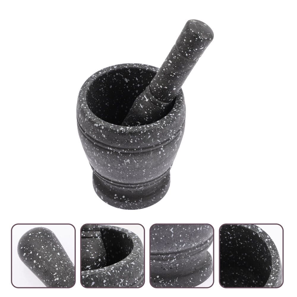 Spice Crusher Bowl, Garlic Herb Spice Mixing Grinding Bowl, Kitchen Imam Dasta Set, Household Grinder Garlic Masher Bowl, Multifunctional Garlic Herb Spice Pill Cup Grinder, DIY Sauce Making Mills, Marble Pattern Pestle Grinding Tool For Kitchen