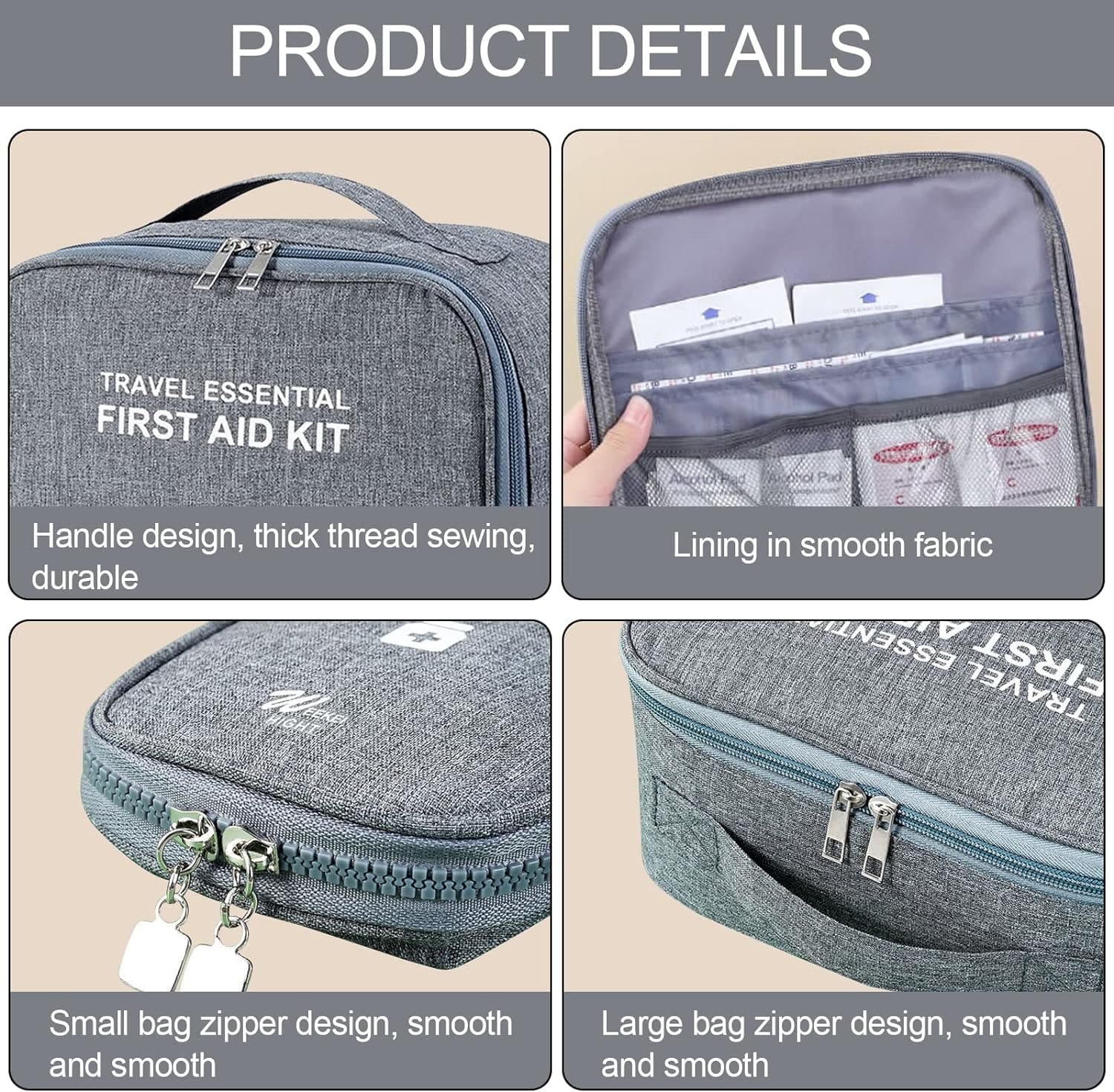 Travel Pharmacy Bag, First Aid Kit Pouch, Medicine Storage Bag for Home, Office, Outdoor, Waterproof Survival Emergency Bag, Travel Rescue Pouch, First Responder Medical Bag, Medical Supplies Organizer Bag, Multifunctional Large Capacity Bag