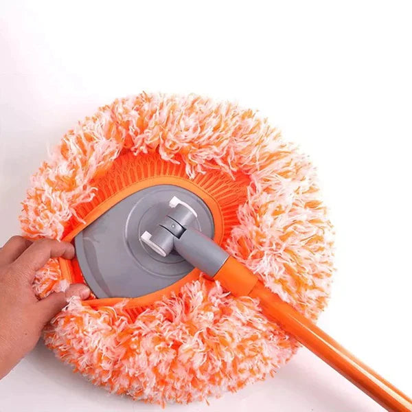 Round Spin Mop For Wash, Multifunctional Wash Floor Mop, Three Section Telescopic Handle Household Tool, Glass Floors Car Wash Mop, Rotating Wall Cleaning Mop