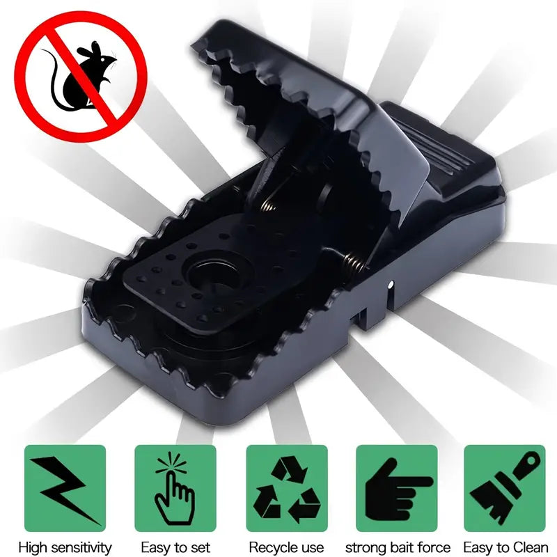 Snap Mouse Trap, Universal Mouse Catcher, Indoor Reusable Rat Trap, Reusable Effective Mice Traps, Indoor Outdoor Quick Catch Mouse, Quick Rat Catcher, Pest Control Rat Trap, Large Mouse Trap, High Sensitive Mouse Catcher, Humane Rat Trap