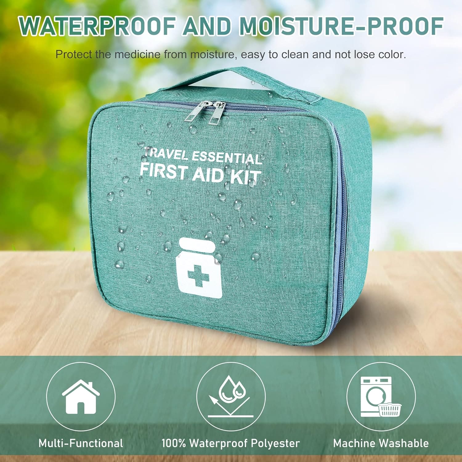 Travel Pharmacy Bag, First Aid Kit Pouch, Medicine Storage Bag for Home, Office, Outdoor, Waterproof Survival Emergency Bag, Travel Rescue Pouch, First Responder Medical Bag, Medical Supplies Organizer Bag, Multifunctional Large Capacity Bag