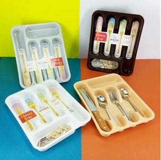 5 Gird Spoon Organizer, Mustang Plastic Cutlery Organizing Drawer Tray, Alluring Spoons And Folks Tray, Kitchen Utensils Organizer, Limon Spoon Stand