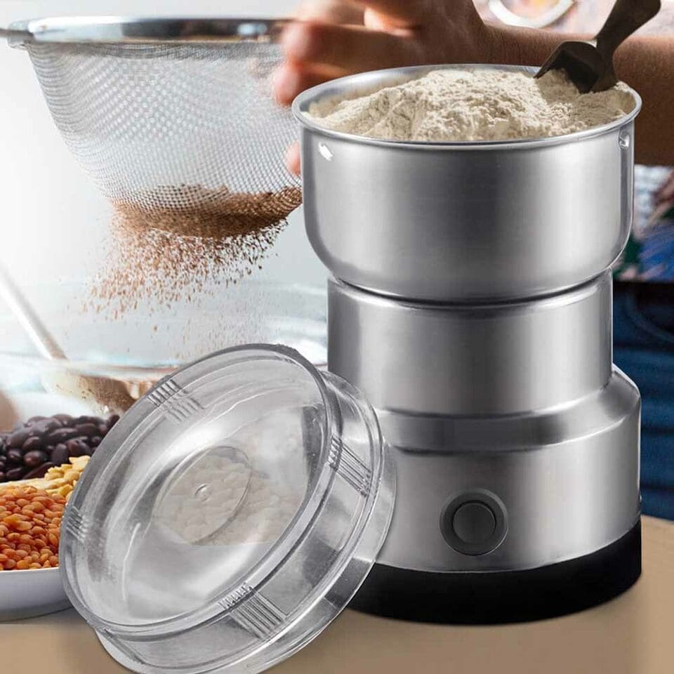 Nima Electric Grinder Blender, Portable Mini Electric Coffee Grinder, Spice Pepper Juicing Grinder, Kitchen Grain Machine, Multifunctional Smash Machine, Bowl Blender And Grain Mixer, Stainless Steel Mini Grain Mill