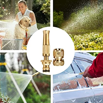 Spray Nozzle Water Gun, High Pressure Direct Spray Sprinkler Quick Connector, Adjustable Pressure Washer, Washing Tap Connector, Jet Water Gun, Garden Water Spray Nozzle