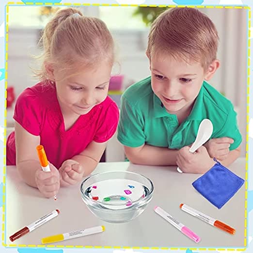 8 Colors Magical Water Painting Pen, Floating Doodle Pens, Kids Drawing Early Education Magic Whiteboard Marker, Floating Water Marker With Spoon, Ceramics Office School Art Marker, Erasable Whiteboard Marker with Spoon