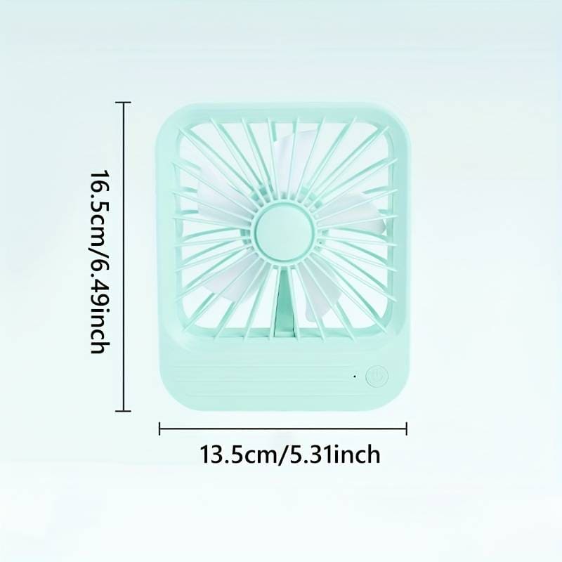 Quite Hanging Desk Fan, Mini USB Rechargeable Fan, Quiet Mini Desktop Cooling Fan for Indoor Outdoor