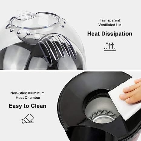 Portable Electric Popcorn Maker, Automatic Instant Popcorn Maker, Kitchen Desktop Mini DIY Corn Maker, Electric Hot Popcorn Machine, Oil Mini Hot Air Popcorn Machine, Portable Electric Household Snack Maker