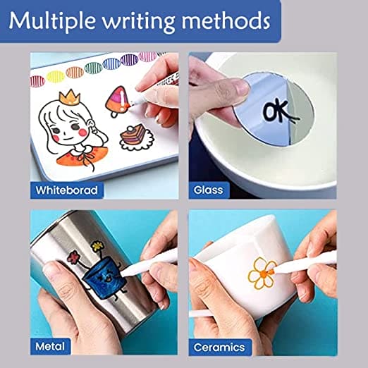 8 Colors Magical Water Painting Pen, Floating Doodle Pens, Kids Drawing Early Education Magic Whiteboard Marker, Floating Water Marker With Spoon, Ceramics Office School Art Marker, Erasable Whiteboard Marker with Spoon