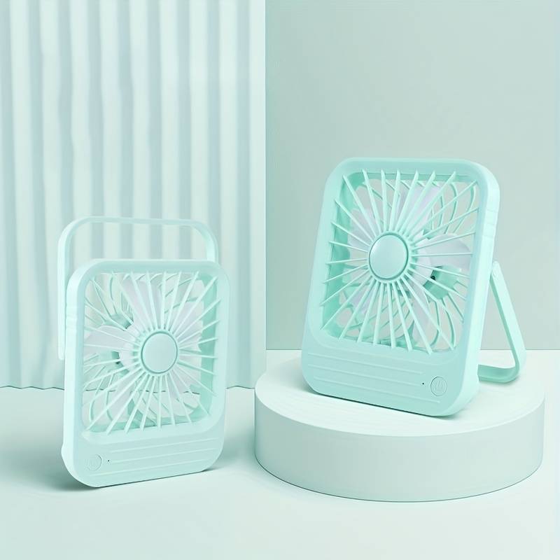 Quite Hanging Desk Fan, Mini USB Rechargeable Fan, Quiet Mini Desktop Cooling Fan for Indoor Outdoor