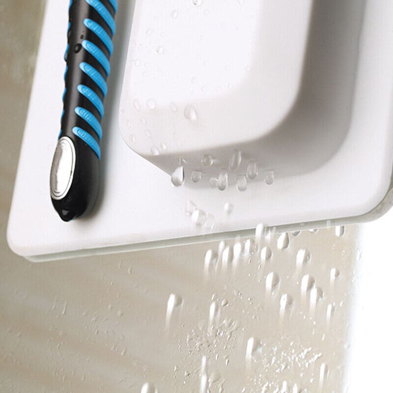 Mighty Silicone Toothbrush Holder, Toothbrush wall Holder Shaver Razor Organizer, Bathroom Mirror Shower Organizer, Bathroom Storage Rack, Multifunctional Wall Mounted Silicon Holder