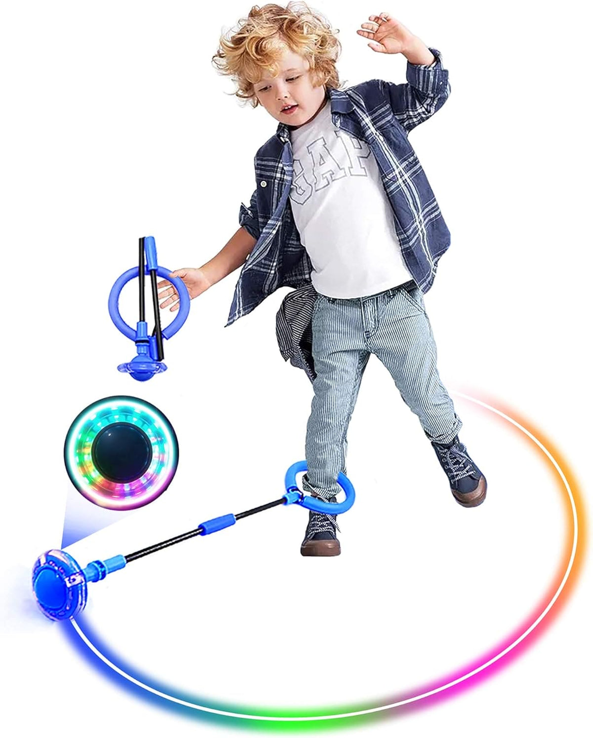 Foot Flashing Ankle Jumping Rope Ball, Glowing Bouncing Fitness Sports ...