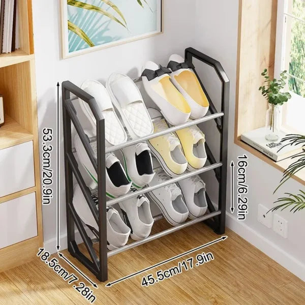 3 Layer Home Shoe Cabinet, Assembly Bedroom Door Storage Rack, Shoe Sorting And Storage Rack, Household Products Shoe Box, Hallway Space Saving Shoes Rack