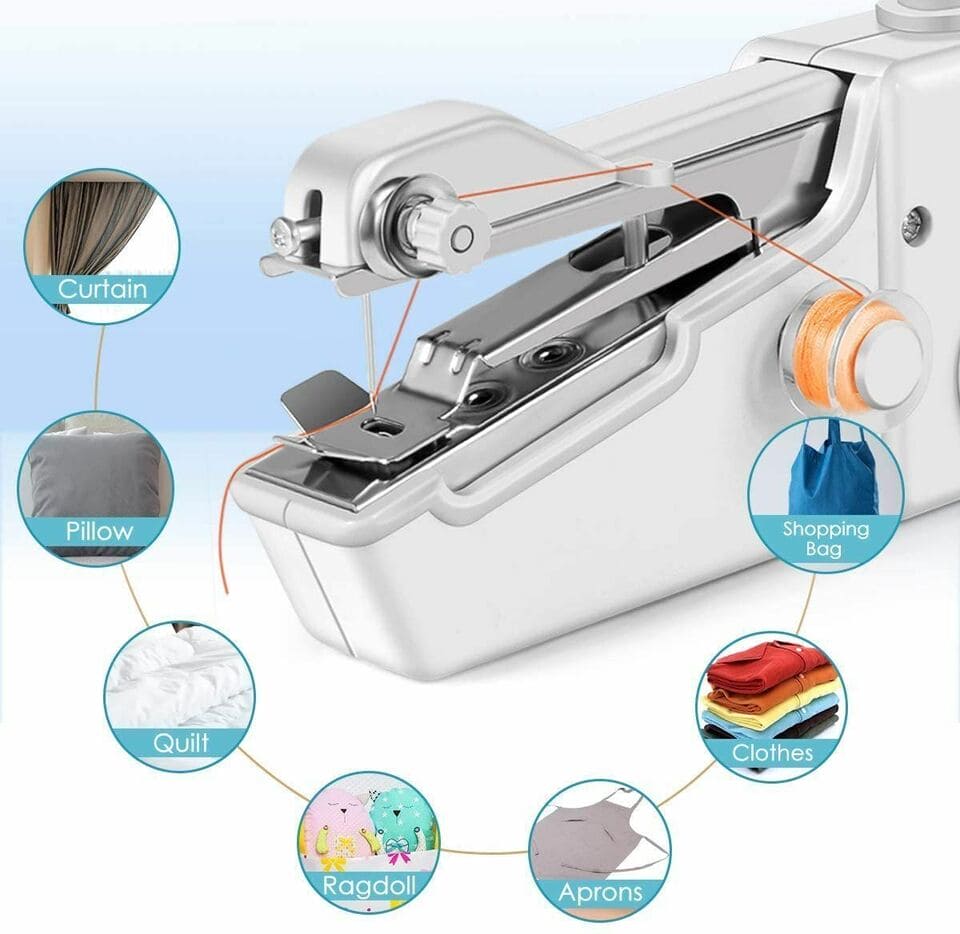 Handheld Sewing Machine, Portable Handy Stitch Machine, Mini Needle Cordless Clothes Fabric Sewing Machine, Stapler Sewing Machine, Portable Sewing Machine for Home Tailoring, Handheld Sewing Machine for Beginners