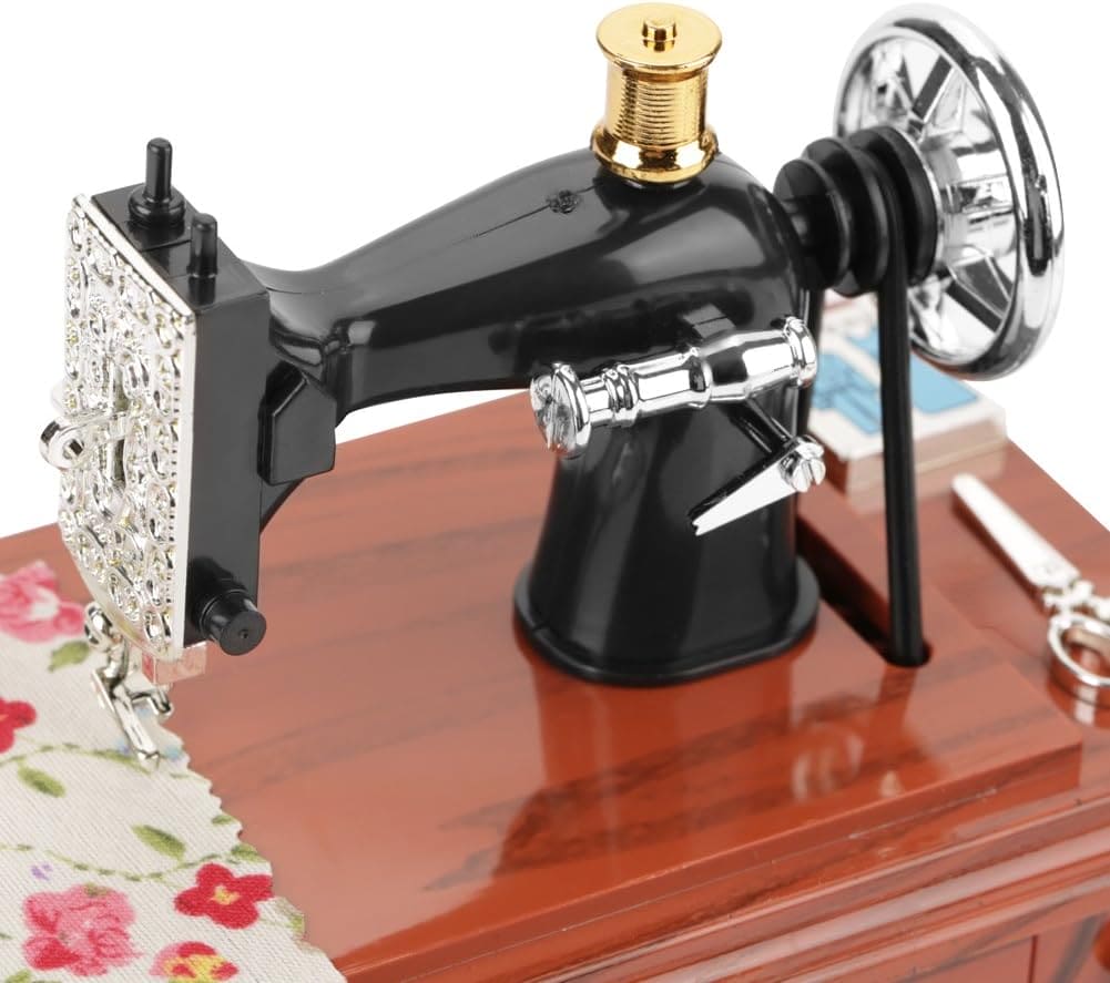 Sewing Machine Music Box, Vintage Mini Music Box, Musical Singer Case Home Classic Pedal Sewing Machine, Table Decor Musical Toy, Musical Box With Retro Craft, Stylish Music Box, Kids Retro Music Boxk