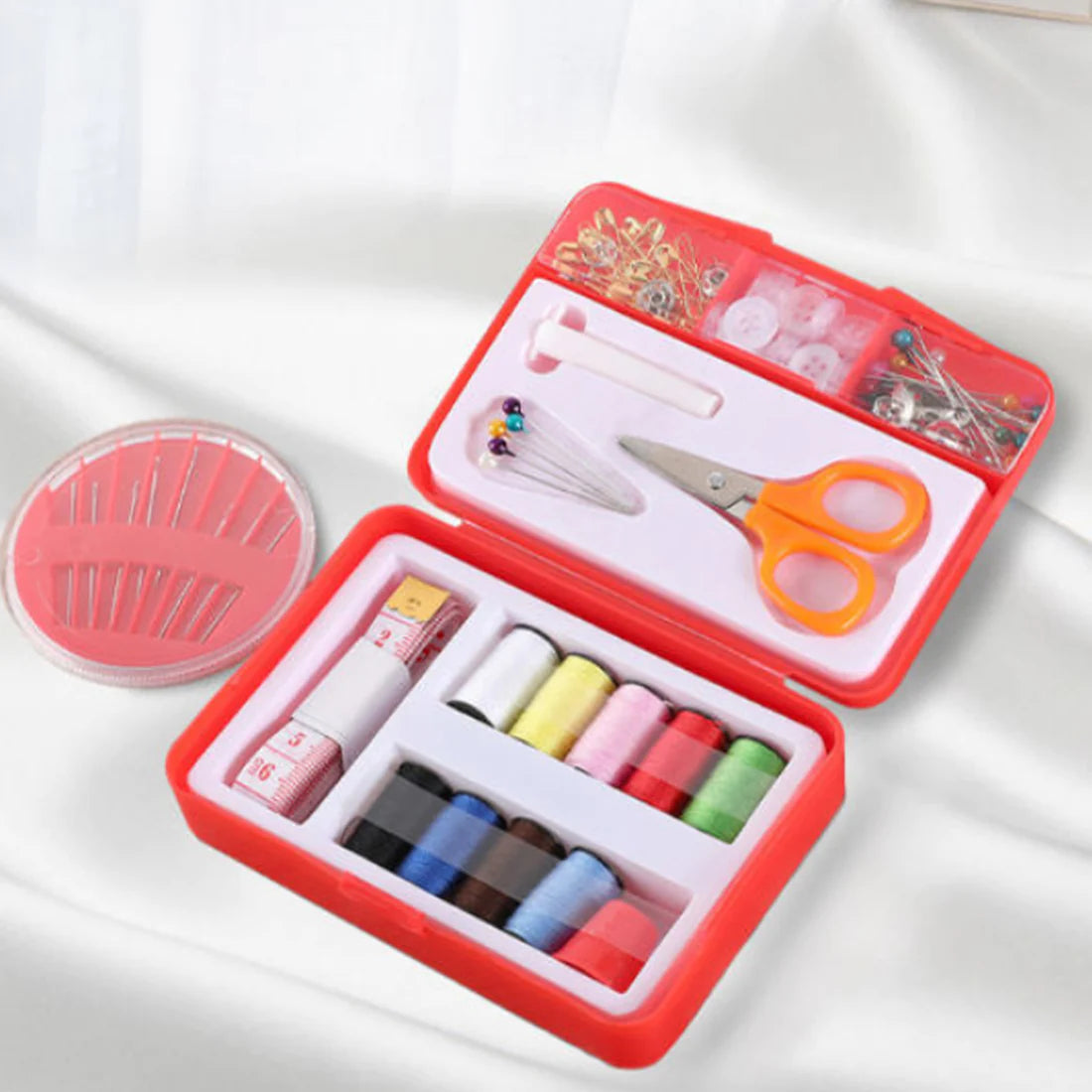Insta Sewing Kit, Travel Sewing Box With Color Needle Threads, Basic Emergency Sewing Kit Tools