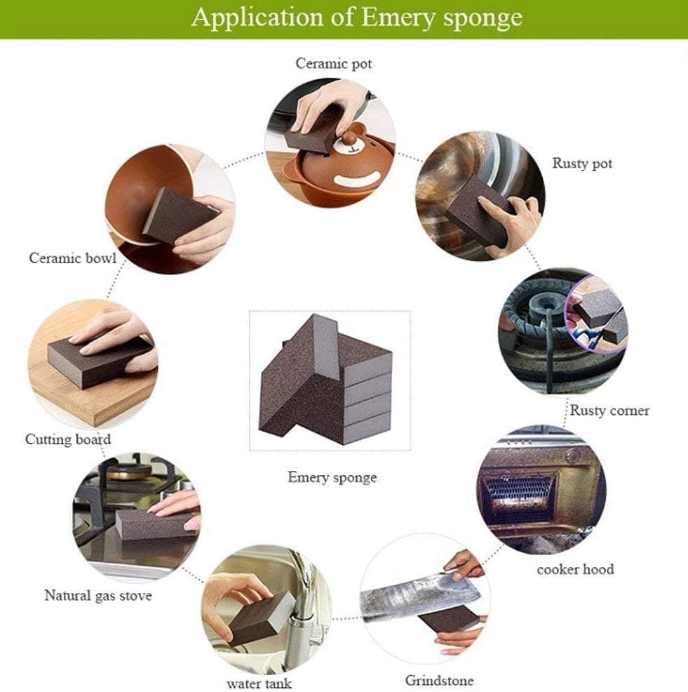 Rust Remover Sponge, Kitchen Sand Paper Sponge, Multifunctional Corundum Sponge, Stone Pot Cleaning Brush, Nano Emery Sponge, Multipurpose Abrasive Sanding Sponge