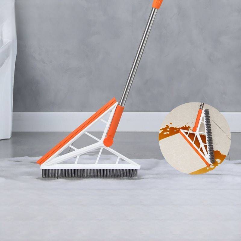 2 In 1 Arrow Viper And Brush, Multifunction Scraping Silicone Broom Sweeper, Magic Floor Scraping Broom, 2 In 1 Retractable Cleaning Kit