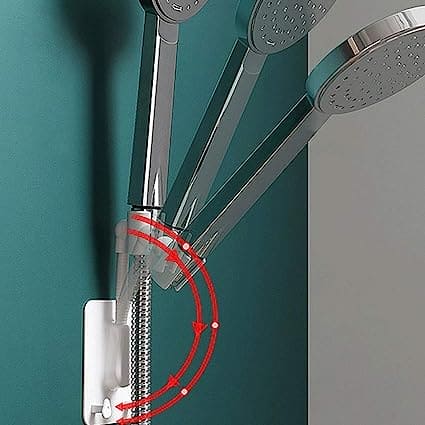 360° Shower Head Holder, Adjustable Shower Head Bracket, Universal Bathroom Shower Head Holder, Knob Suction Cup Shower Head Holder, Bathroom Sprinkler Head Rack, Self-adhesive Wall Mounted Shower Bracket, Wall Mount Hooks Stand Shower Bracket