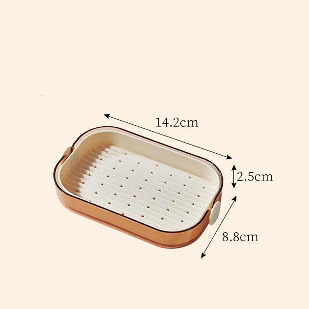 Split Type Soap Dish, Double Layer Soap Dish, Bathroom Kitchen Sink Organizer, Water Draining Soap Double Latte Dish
