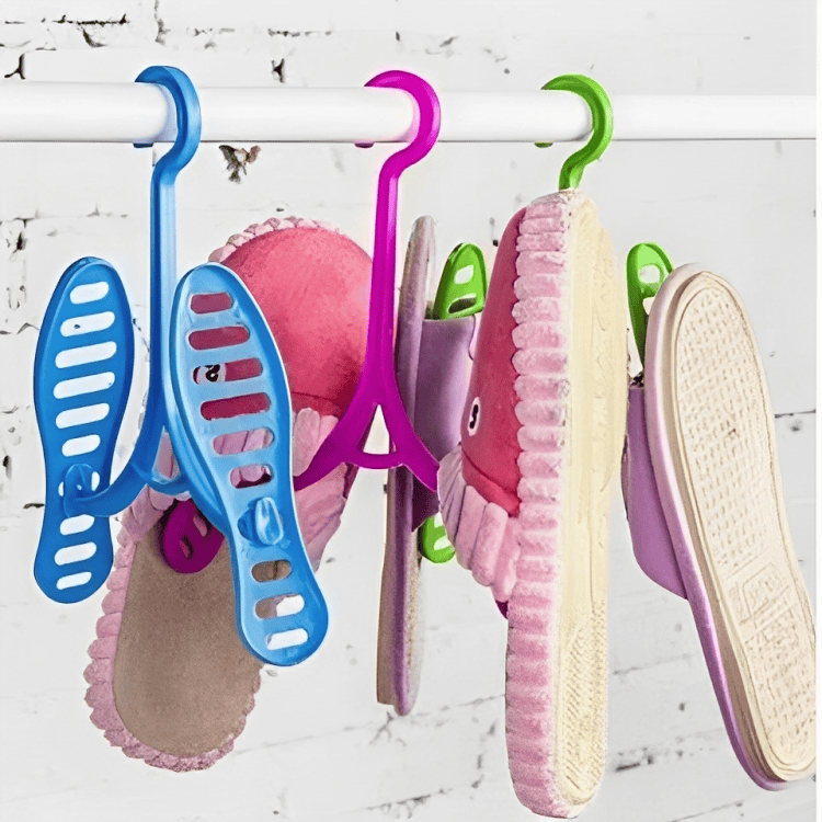 Shoes Drying Hanger, Wardrobe Shelf Shoe Hanger, Balcony Shoes Drying Rack, Outdoor Shoe Drying Rack With Hook, Multifunctional Shoe Rack