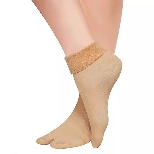 Thumb Winter Warm Socks, Ankle Length Fur Socks, Winter Hot Warm Socks, Insulated Thermal Thumb Socks, Thick Cozy Socks for Women's and Girls, Woolen Fleece Fur Socks