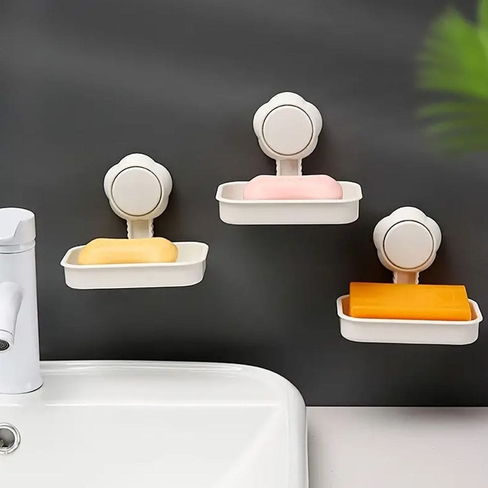 Suction Cup Soap Box, Creative Drain Soap Holder, Simple Home Bathroom Soap Storage Holder, Hanging Bar Soap Holder, Vacuum Suction Cup Soap Box