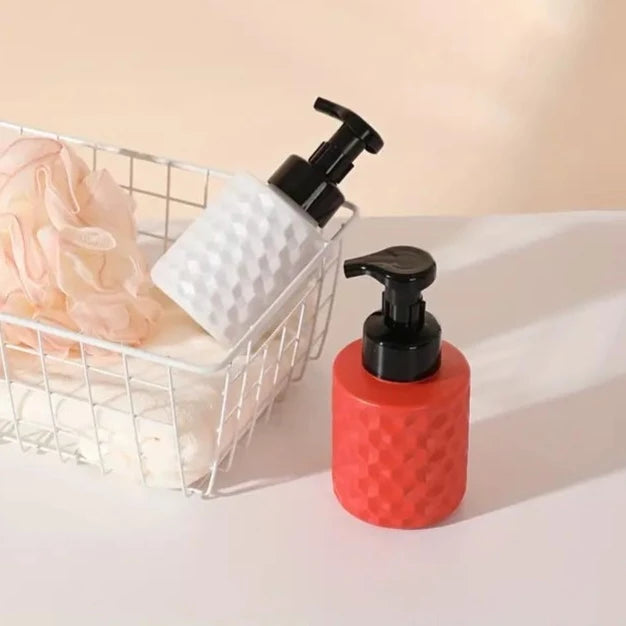 Refillable Hand Soap Dispenser, Counter Soap Dispenser Bottle, Empty Facial Cleanser Refillable Bottle, Hand Sanitizer Press Subpack Bottle, Bathroom Kitchen Hand and Dish Soap Dispenser