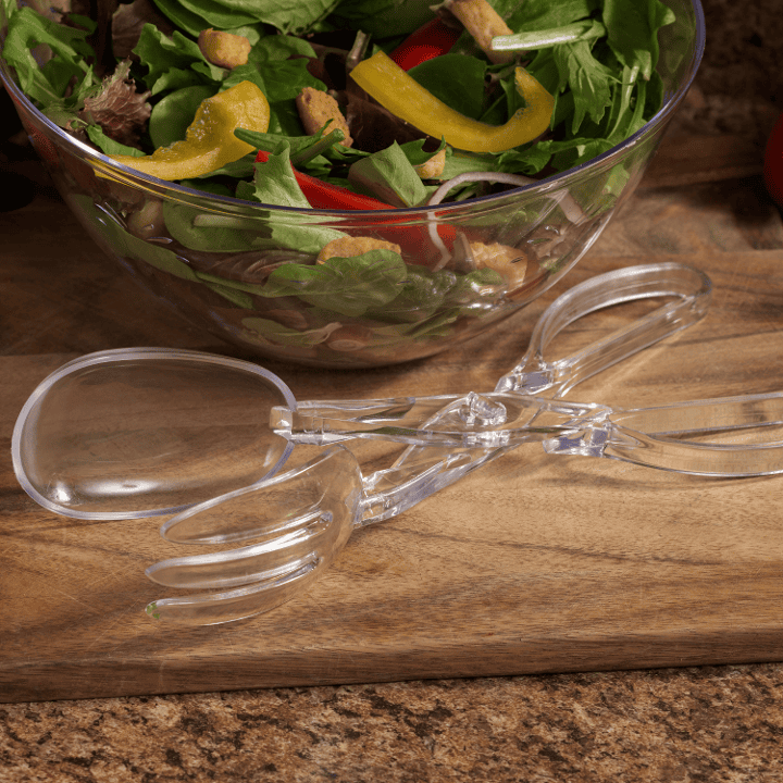 Acrylic Salad Serving Scissor, Chef Craft Scissor, Food Serving Tongs Spoon & Fork, Dum Sum Tongs, Plastic Serving Salad Scissor Tongs