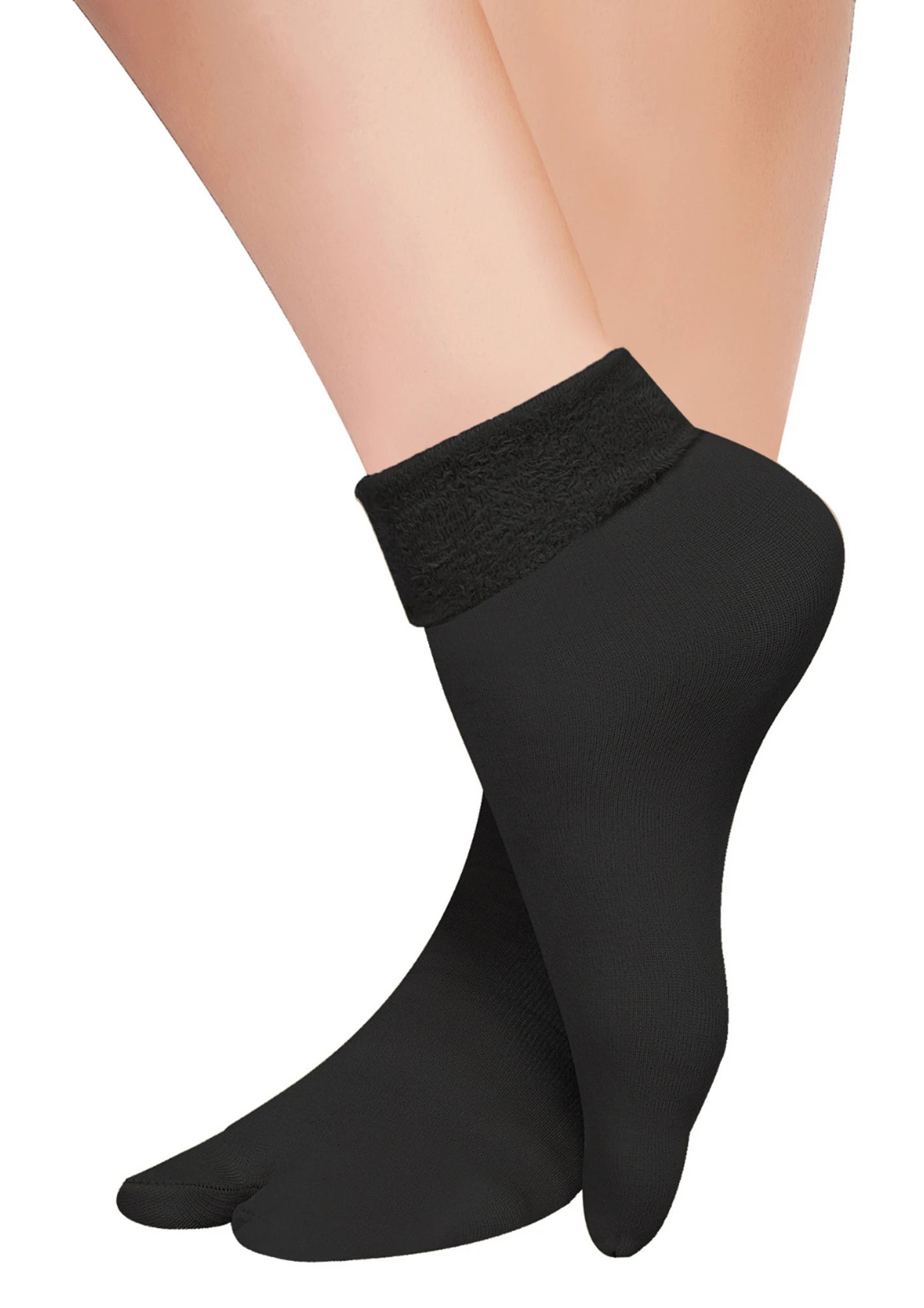 Thumb Winter Warm Socks, Ankle Length Fur Socks, Winter Hot Warm Socks, Insulated Thermal Thumb Socks, Thick Cozy Socks for Women's and Girls, Woolen Fleece Fur Socks