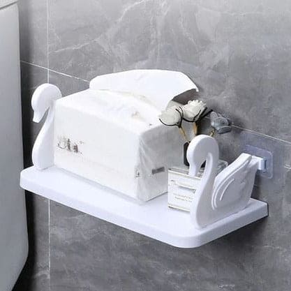 Swan Floating Shelf, Kitchen And Bathroom Storage Shelf, Multifunctional Storage Rack, Household Kitchen Bathroom Organizer Shelf, Wall Hanging Seasoning Storage Shelf, Wall Mounted Storage Organizer, Multipurpose Floating Shelf