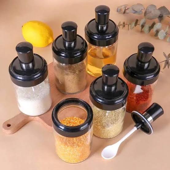 Set Of 6 Rotating Spice Rack,360 Spice Rotating Bottles, Multipurpose Revolving Spice Rack Condiment Set