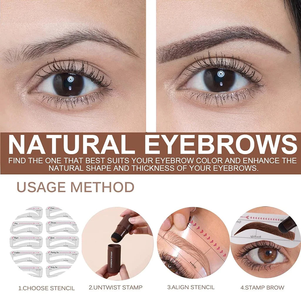 3 In 1 Eyebrow Shaping Stamp, Catirise Hairline & Eyebrow Shaping Stamp, Eyebrow Print Versatile, Women Eyebrow Stamp
