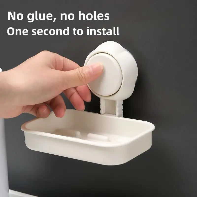 Suction Cup Soap Box, Creative Drain Soap Holder, Simple Home Bathroom Soap Storage Holder, Hanging Bar Soap Holder, Vacuum Suction Cup Soap Box