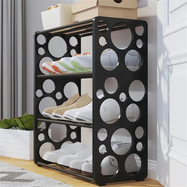 4 Layer Bubble Hole Shoe Rack, Creative Multilayer Shoe Rack, Multipurpose Space Saving Shoe Rack, Removable Assembly Shoe Cabinet for Home, Dustproof Shoe Cabinet For Home Entrance