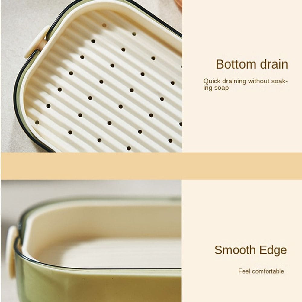 Split Type Soap Dish, Double Layer Soap Dish, Bathroom Kitchen Sink Organizer, Water Draining Soap Double Latte Dish