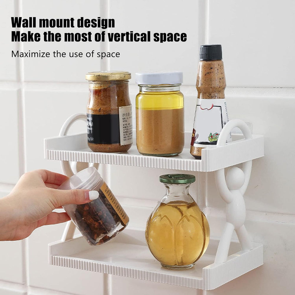 Simple Man Storage Shelf, Multipurpose Storage Wall Rack, 2 Layer Orga ...