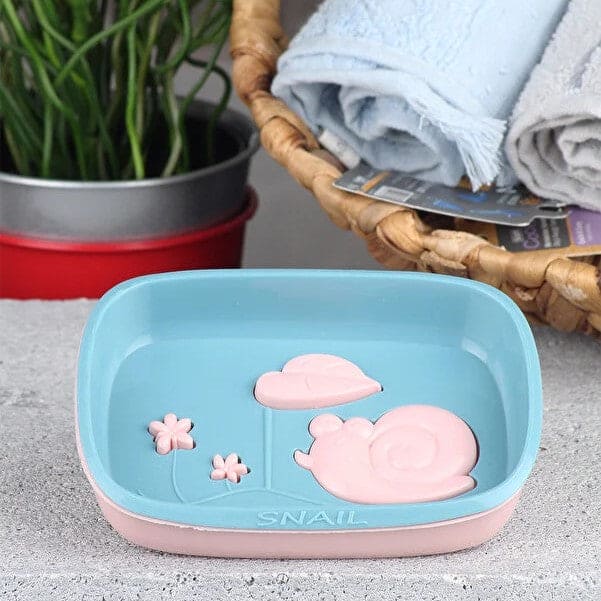 Set Of 4 Snail Soap Dish, Double Layered soap Box, Bathroom Kitchen Soap Organizer, Multifunctional Drain Soap Holder, Soap Dish Tray For Bathroom, Draining Soap Dish Holder