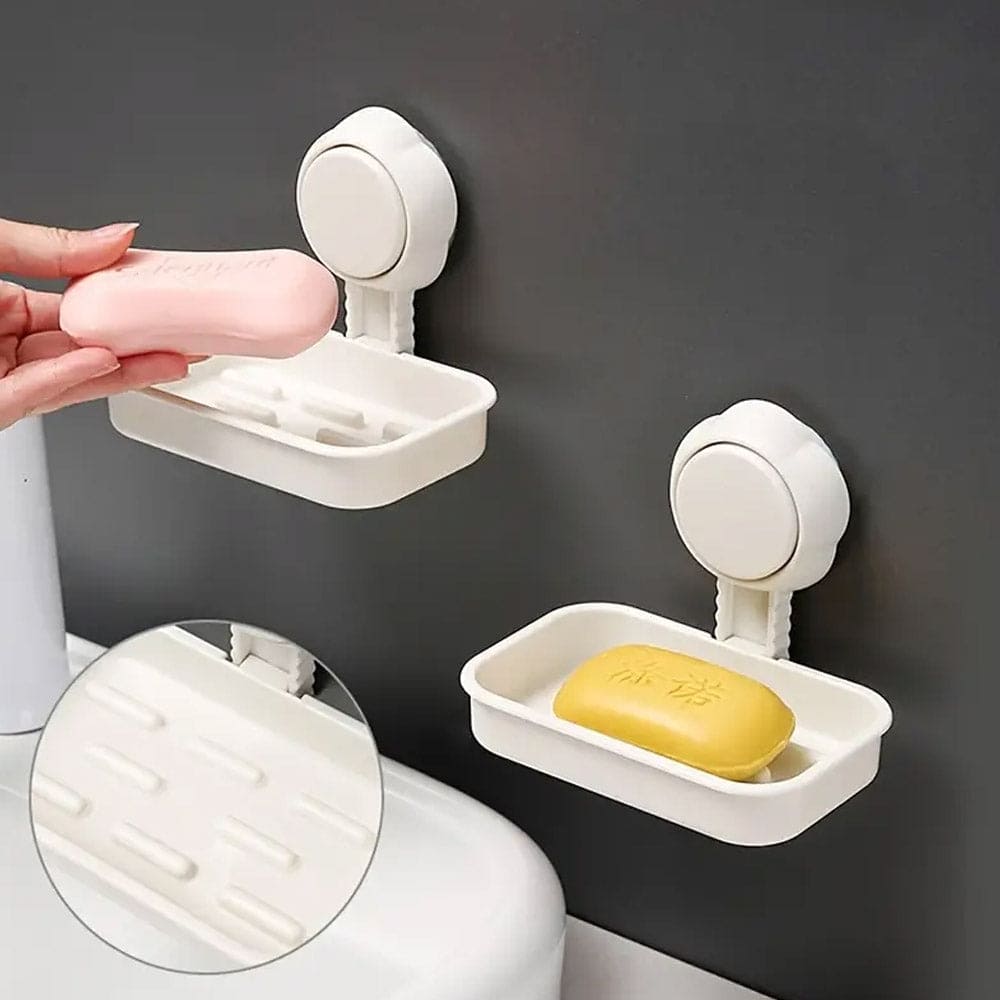 Suction Cup Soap Box, Creative Drain Soap Holder, Simple Home Bathroom Soap Storage Holder, Hanging Bar Soap Holder, Vacuum Suction Cup Soap Box