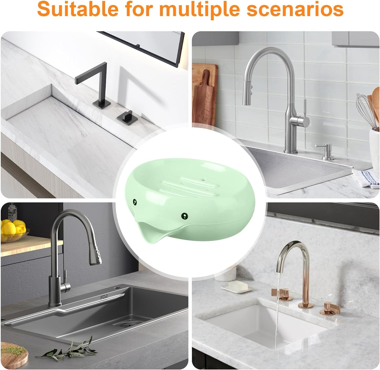 Duck Beak Soap Dish, Drainable Container Drain Dish Tray, Novelty Soap Dish, Soap Saver For Bathroom, Kitchen, Portable Countertop Soap Organizer