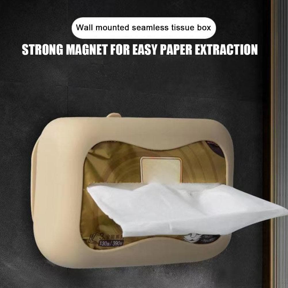 Silicone Tissue Holder, Suction Cup Napkin Storage Box, Punch Free Tissue Box With Sucker, Foldable Square Napkin Tissue Holder, Universal Refillable Rectangle Tissue Dispenser