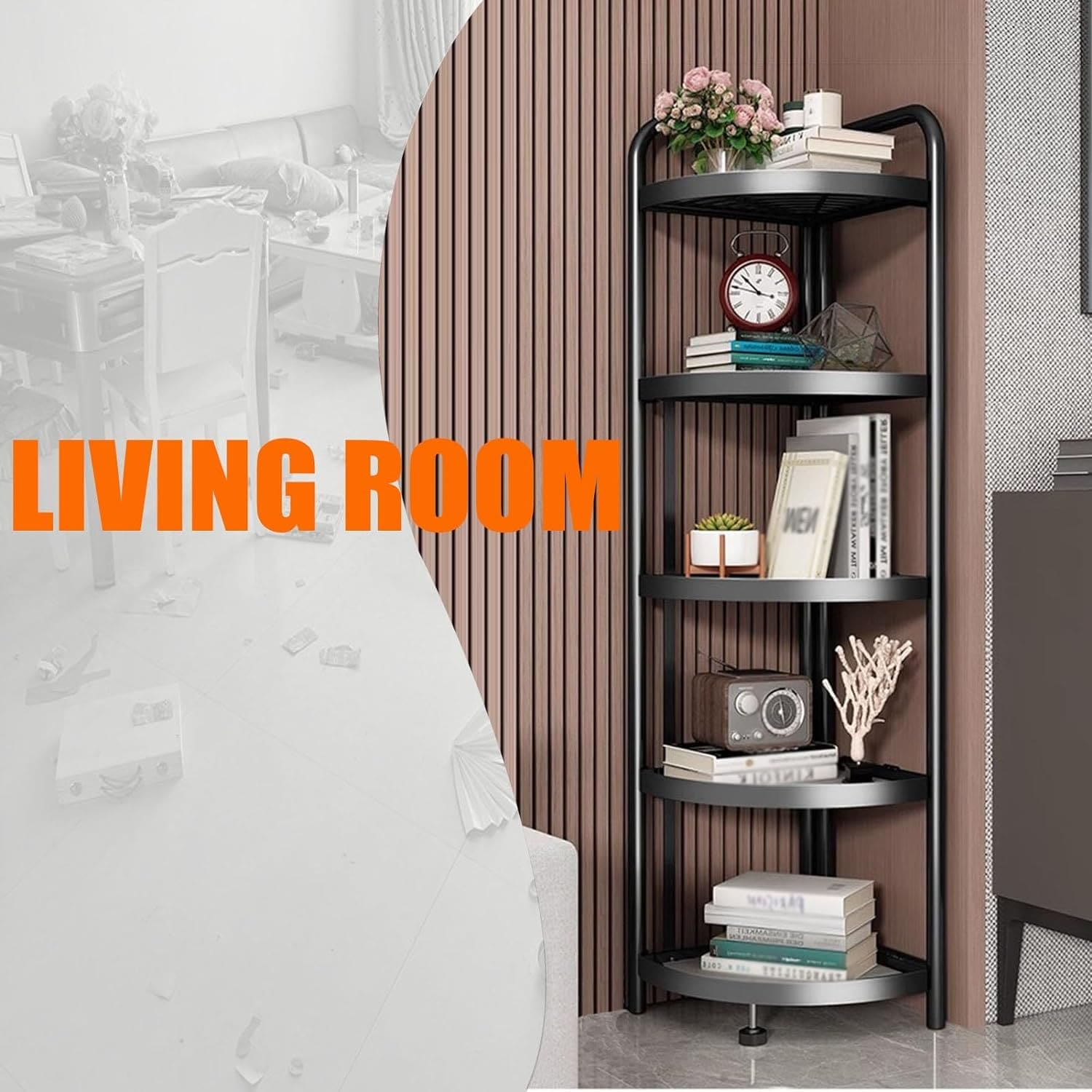 Tripod Folding Trolley Rack, Kitchen Bathroom Corner Storage Shelf, Home Snack Vegetables Storage Rack, Multifunctional Extension Parallel Trolley