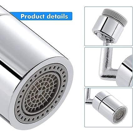 Universal Splash Filter Faucet, 720° Swivel Faucet Spray Head, Rotatable Extension Faucet Filter Nozzle, Kitchen Bathroom Pressurized Extension Foaming Faucet, Swivel Sink Chrome Faucet Aerator for Face, Eyewash, and Gargle