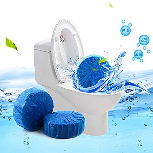 Set Of 10 Blue Bubble Toilet Cleaner, Automatic Flushing Toilet Bowl Cleaner, Toilet Cleaning Tablets, Yellow Dirt Toilet Cleaning Tool, Bathroom Cleaning Ball Tablets, Home Deodorizer Toilet Cleaner