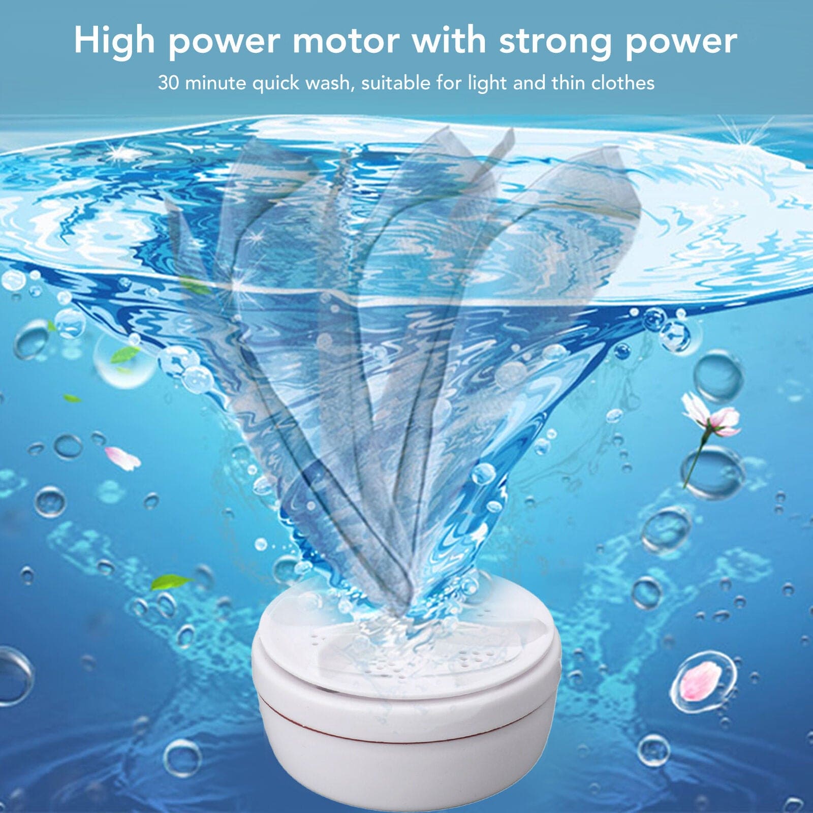 2 in 1 Ultrasonic Turbo Washing Machine, Portable Travel Washer, Air Bubble And Rotating Mini Ultrasonic Washing Machine,  Portable Removes Dirt Washer, USB Cable Machine for Travel