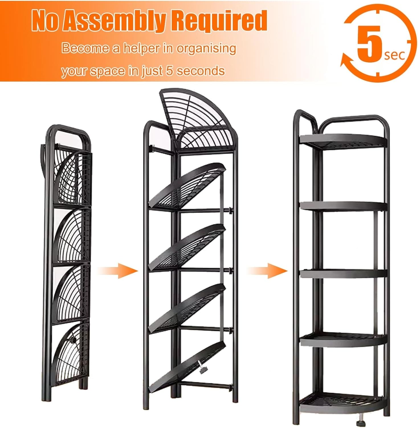Tripod Folding Trolley Rack, Kitchen Bathroom Corner Storage Shelf, Home Snack Vegetables Storage Rack, Multifunctional Extension Parallel Trolley