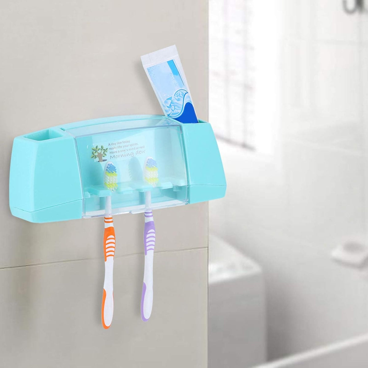 Multifunctional Toothbrush Rack, 5 Slot Toothbrush Holder, Wall Mounte ...